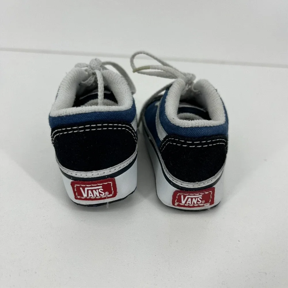 Vans Toddler Old Skool Shoes Baby Toddler‎ Size 4C Blue Black Lace Up